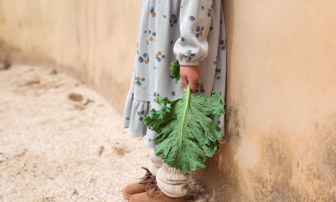 Leggings in a mixture of organic cotton and recycled cotton