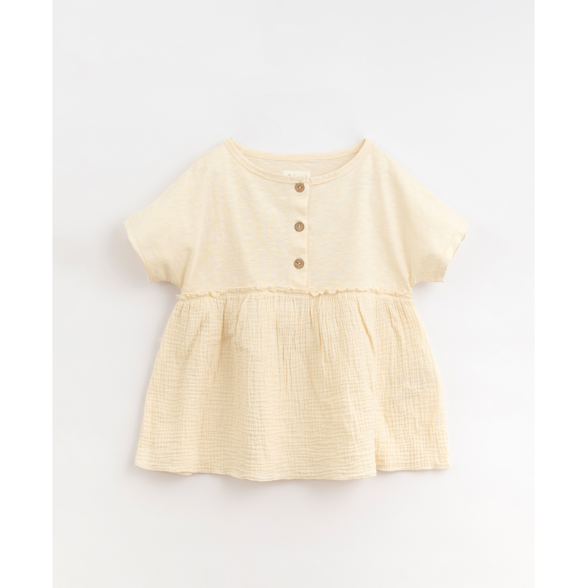 Girls short sleeved tunic in organic cotton | PlayUp